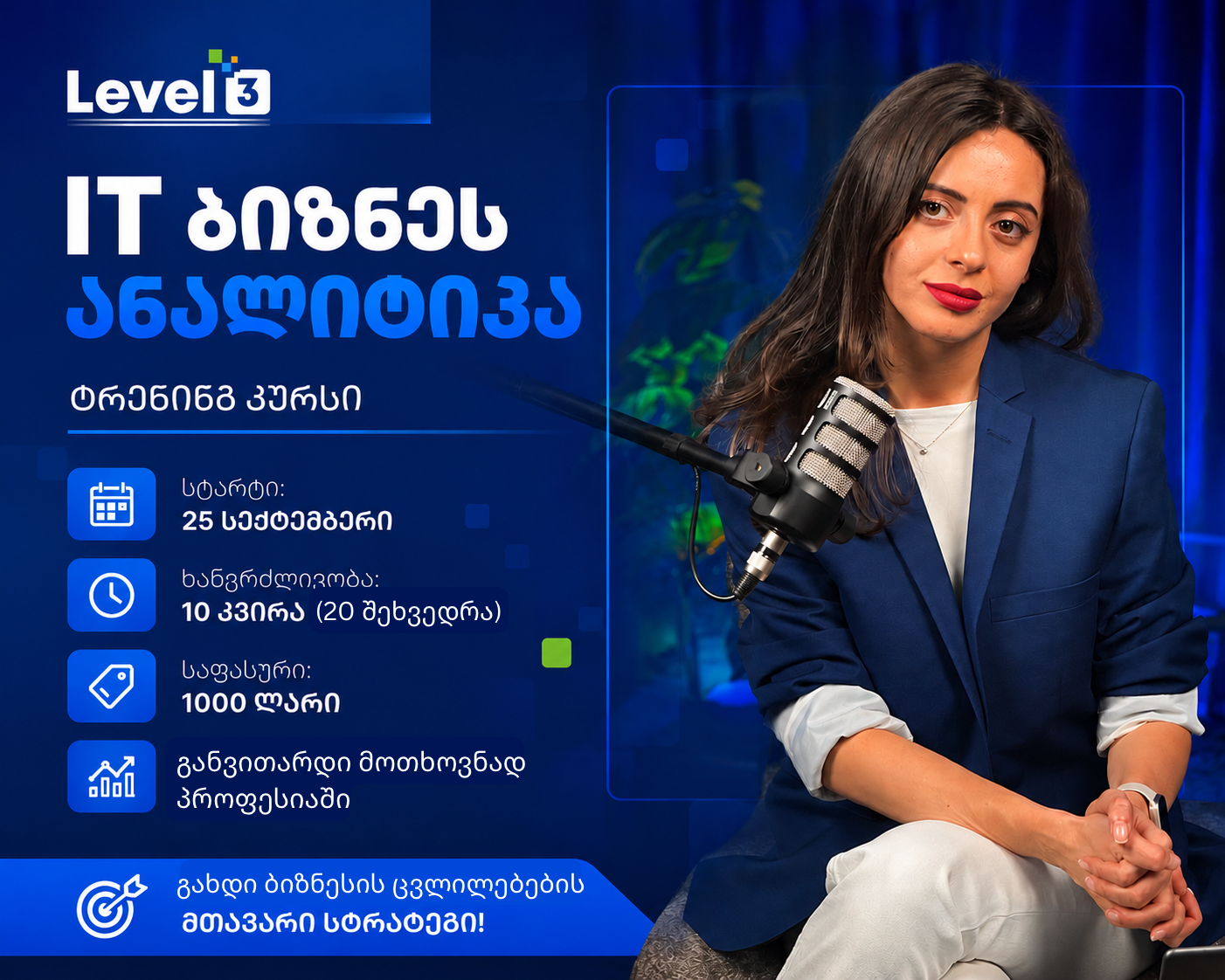 IT ბიზნეს ანალიტიკა — ტრენინგ კურსი, Level3